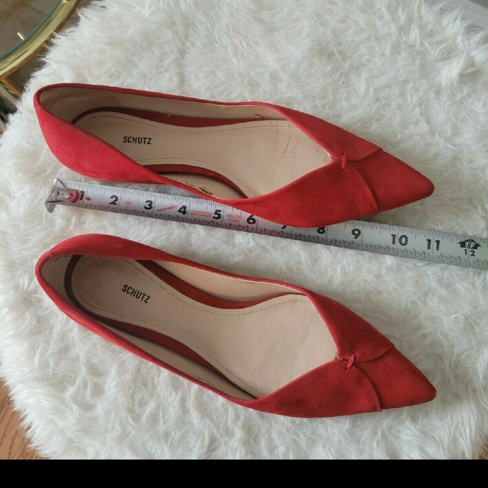 Suede Pointed Toe Flats - Picture 4 of 8